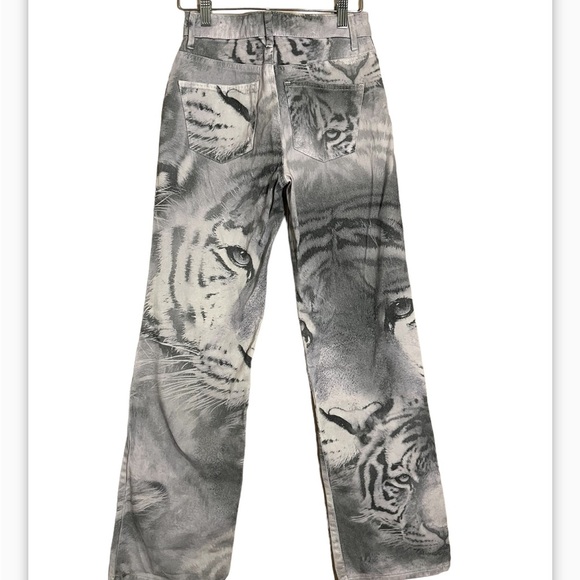 Jaded London TIGER FADE PRINT SLOUCHY FIT JEANS size 25 rare - Picture 7 of 8